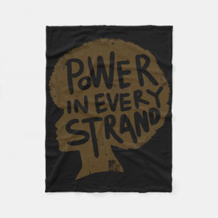 Power in jedem Strang-Afro-Strichaufkleber Fleecedecke