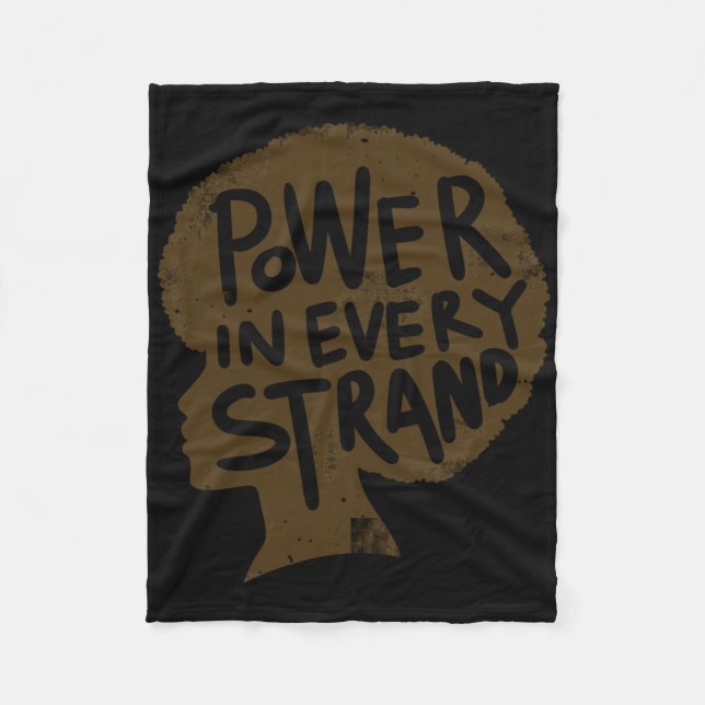 Power in jedem Strang-Afro-Strichaufkleber Fleecedecke (Vorderseite)