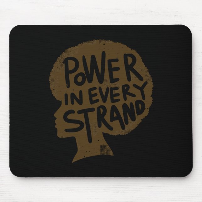 Power in jedem Strang-Afro-Strichaufkleber Mousepad (Vorne)