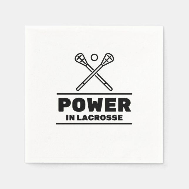 Power in Lacrosse Serviette (Vorderseite)