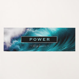 Power Inspiration Word Ozeanwelle Yogamatte