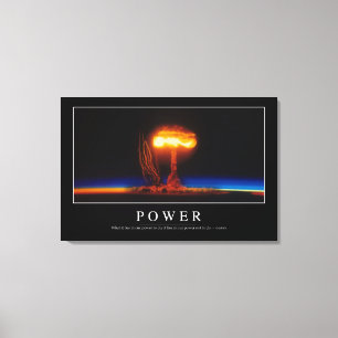 Power: Inspirierend Zitat Leinwanddruck