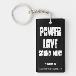 Power Liebe Sound Mind Bible Zitat Schlüsselanhänger