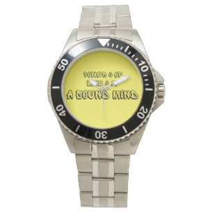 Power, Liebe und gesunde Seele beobachten Männer Armbanduhr