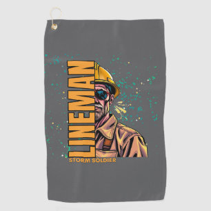 Power Lineman Golfhandtuch