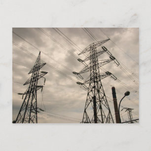 Power Lines Postkarte