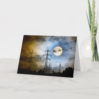 Power Lines, Weihnachten und Vollmond Weihnachten