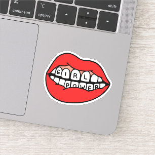 Power-Lippen Aufkleber