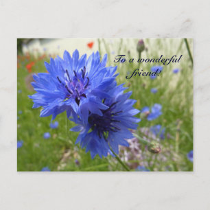 Power mit Kornblumen! Postkarte