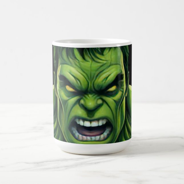 Power Monster Comic Mug – Green Muscular Creature  Kaffeetasse (Mittel)