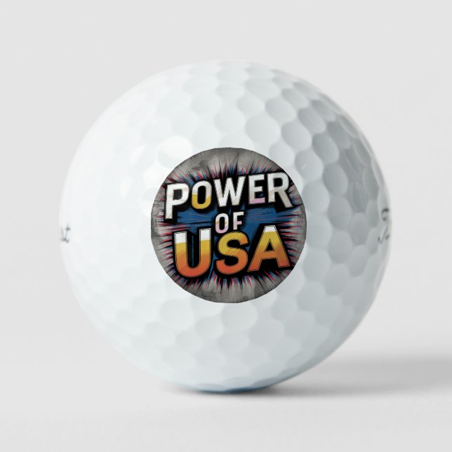 Power of USA Golf Ball - Patriotic American (Vorderseite)