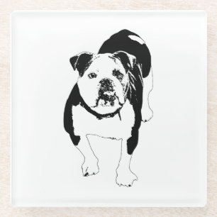 Power Pause, Bulldog-Tischkunst Glasuntersetzer