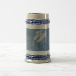 Power Pflanze Luftaufnahme Grau/Blau 22 oz Stein Bierglas