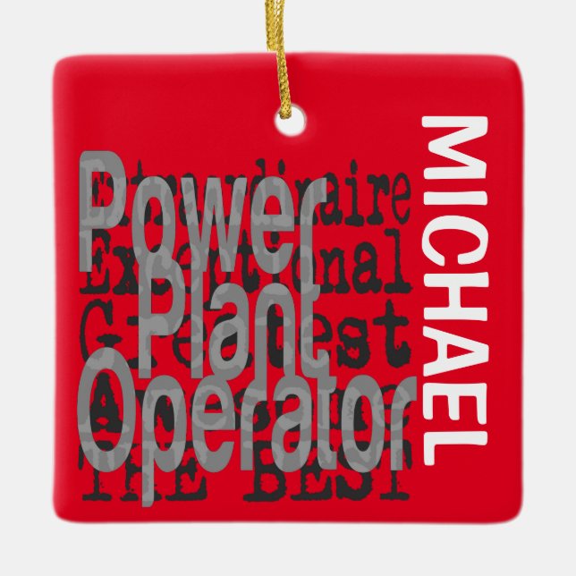 Power Pflanze Operator Extraordinaire CUSTOM Keramikornament (Vorderseite)