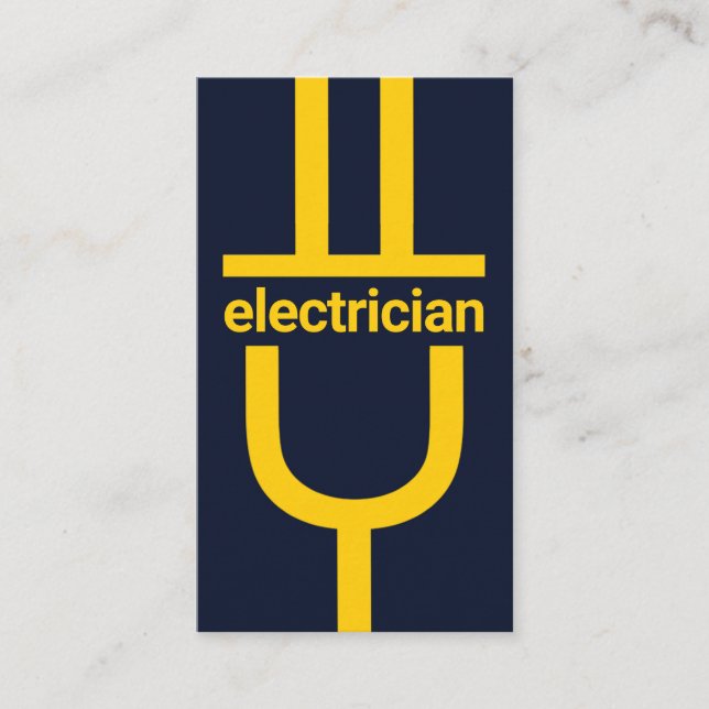 Power-Plug-Lights Up Bulle Visitenkarte (Vorderseite)