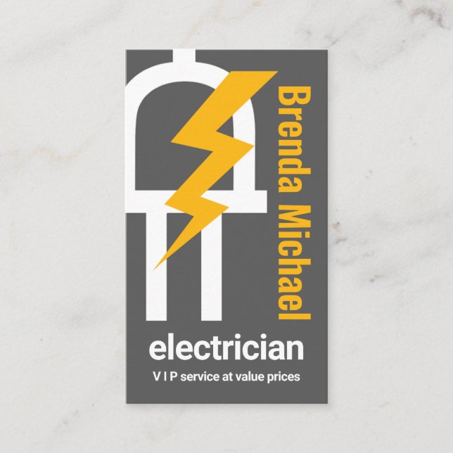 Power Plug-Power für elektrische Ladung Visitenkarte (Vorderseite)
