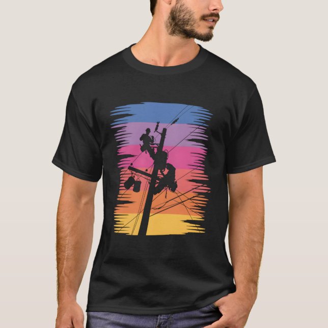 Power-Pole-Leitung T-Shirt (Vorderseite)