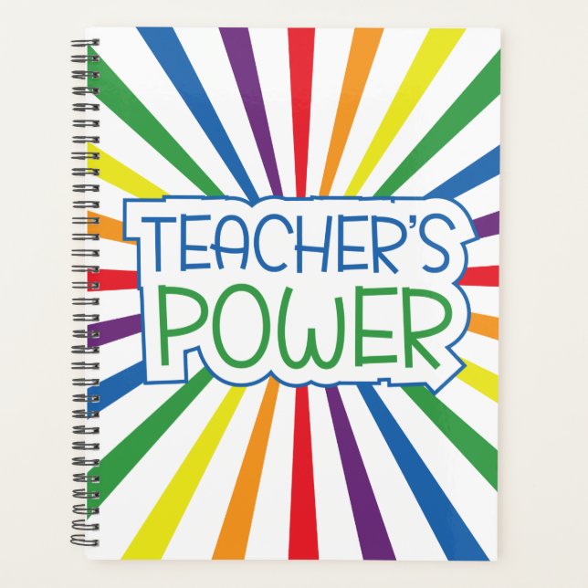 Power Rainbow Planner de l'enseignant (Devant)