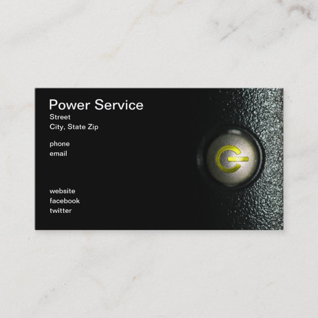 Power-Service Visitenkarte (Vorderseite)