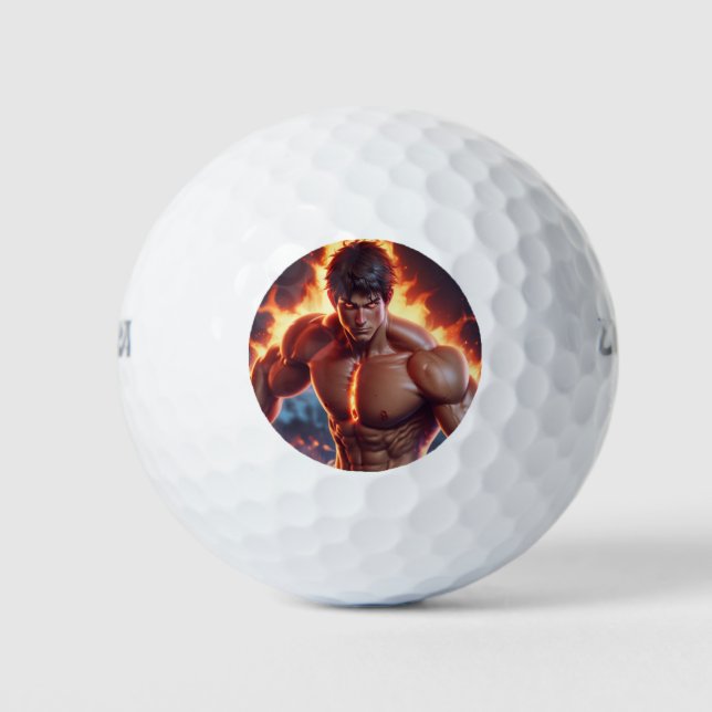 Power Shot Golf Ball Kunstdesign (Vorderseite)