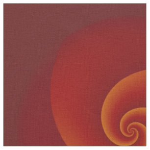 Power Spirals Fraktal - Rot Orange + Ihre Ideen Stoff