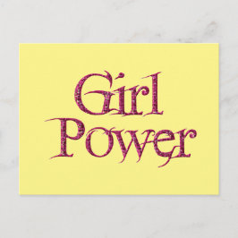 Power Springtme Blume Gelb und Rosa Postkarte
