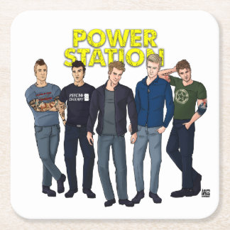 Power-Stations-Untersetzer Rechteckiger Pappuntersetzer
