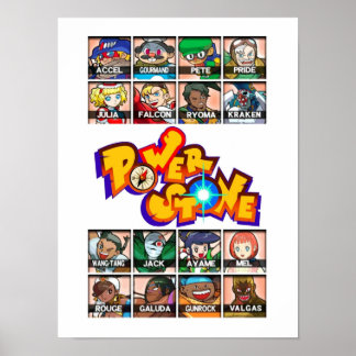 Power Stone-Zeichen Poster