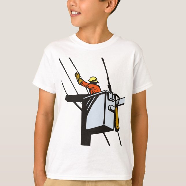 Power-Störungssucher-Elektriker-elektrische T-Shirt (Vorderseite)