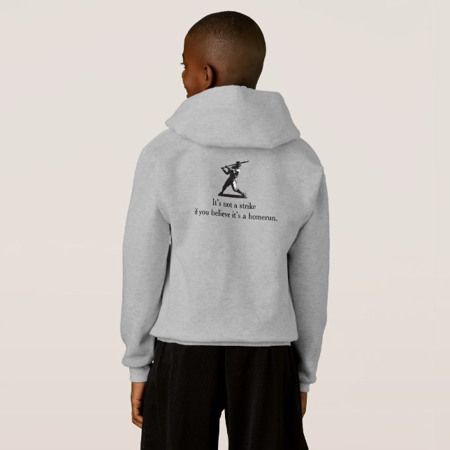 Power Swing – Baseballdesign im Comic-Stil Hoodie (Schwarz voll)