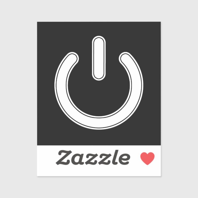 Power-Symbol (Schwarz und Weiß) Aufkleber (Blatt)