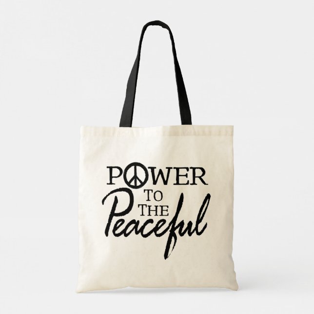 Power To The Peaceful Tote Bag Tragetasche (Rückseite)