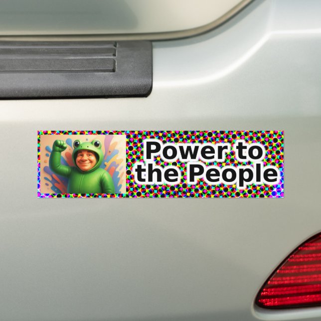 Power to the people. Man in a Frog suit. Autoaufkleber (Auf Auto)