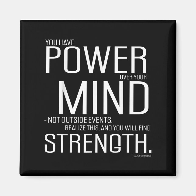 Power über deinen Geist Marcus Aurelius Stoic Phil Magnet (Vorne)