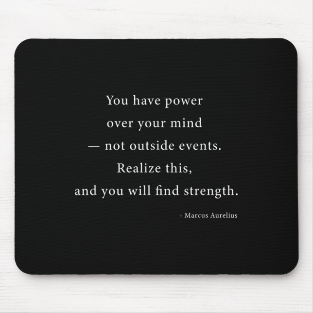 Power über deinen Geist Marcus Aurelius Stoic Phil Mousepad (Vorne)
