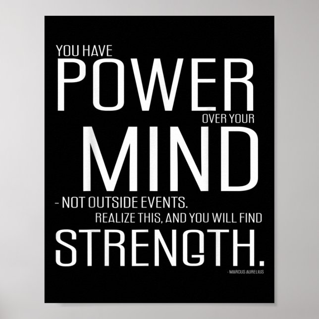 Power über deinen Geist Marcus Aurelius Stoic Phil Poster (Vorne)