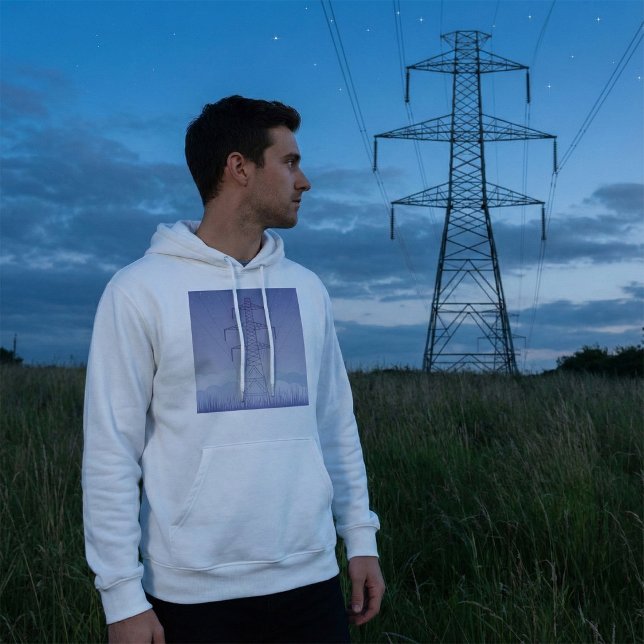 Power-Übertragungsturm am Night Sky Hoodie (Von Creator hochgeladen)