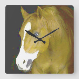 Power und Gnade Quadratische Wanduhr