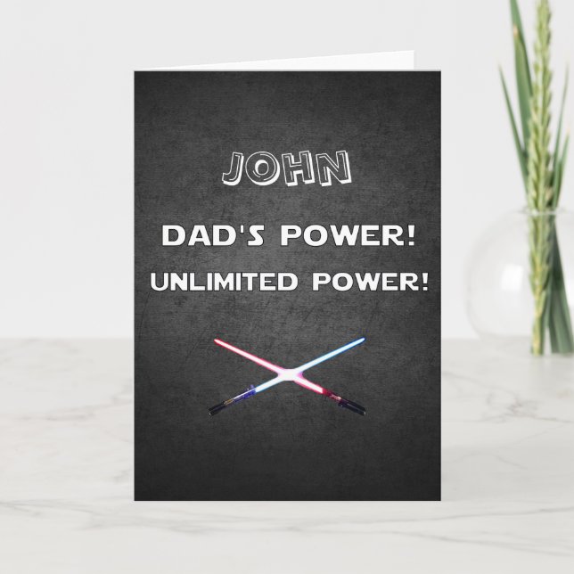 Power UNLIMITED POWER Lightsabers des benutzerdefi Karte (Vorderseite)