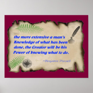 Power von Wissen (Matte) Poster