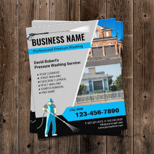 Power waschen Beruflicher Flyer