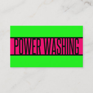 Power waschen Neon Grün und Heiß Rosa Visitenkarte