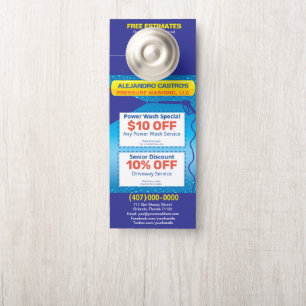 Power-Waschen-Vorlage Türanhänger