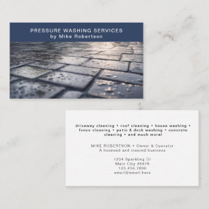 Power waschen Waschhaus Reinigung modern Visitenkarte