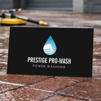 Power Washing Service Modernes Logo Schwarz