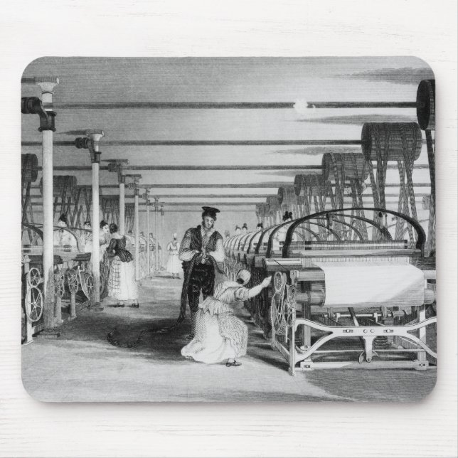 Power-Webstuhl-Spinnen, graviert von J. Tingle, Mousepad (Vorne)