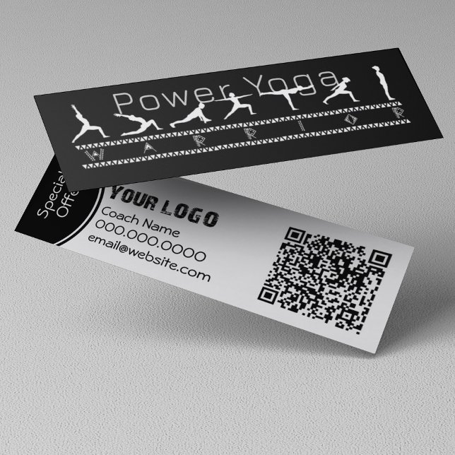 Power Yoga Business Card Mini Visitenkarte (Power Yoga Custom Business Cards)