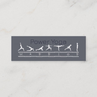 Power Yoga Business Card Mini Visitenkarte
