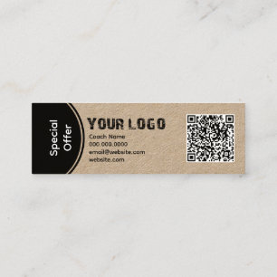 Power Yoga Business Card Mini Visitenkarte