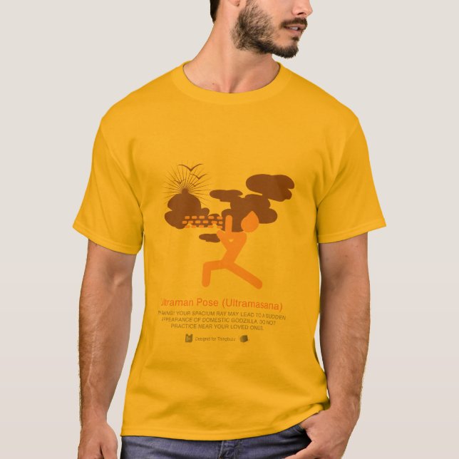 Power-Yoga: Ultraman Pose (Ultramasana) T-Shirt (Vorderseite)